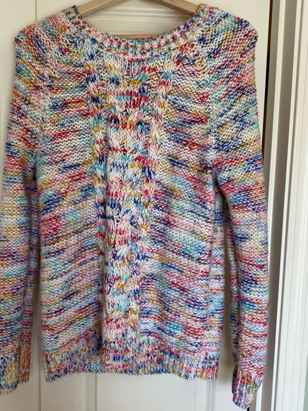 Multicolor Cable Knit Women’s Sweater - LOFT outlet - size medium